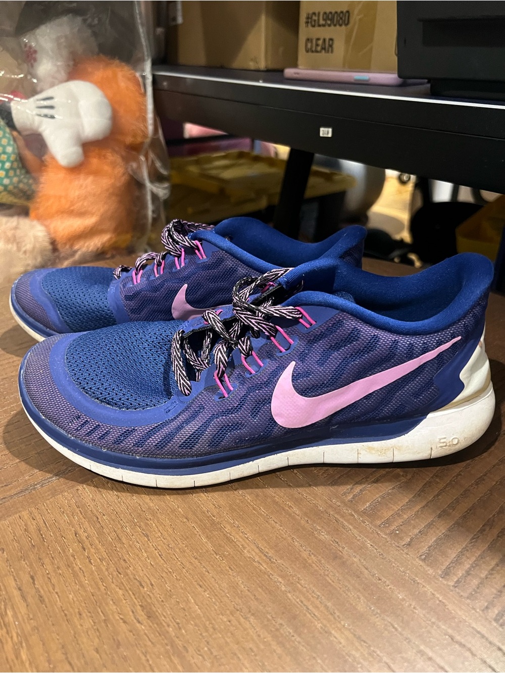 Nike Free 5.0 Blue Pink Running Shoes Women’s Size 9 - Picture 2 of 5